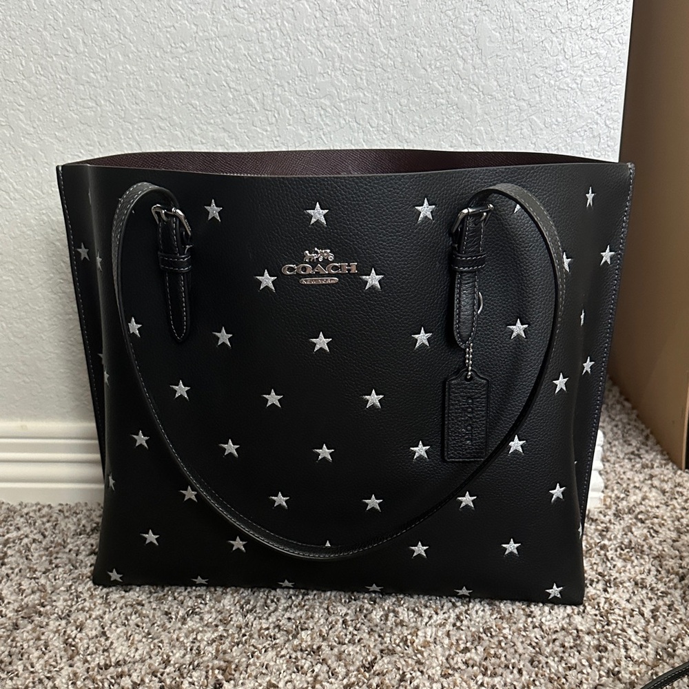 Coach Black Tote with Star Accents